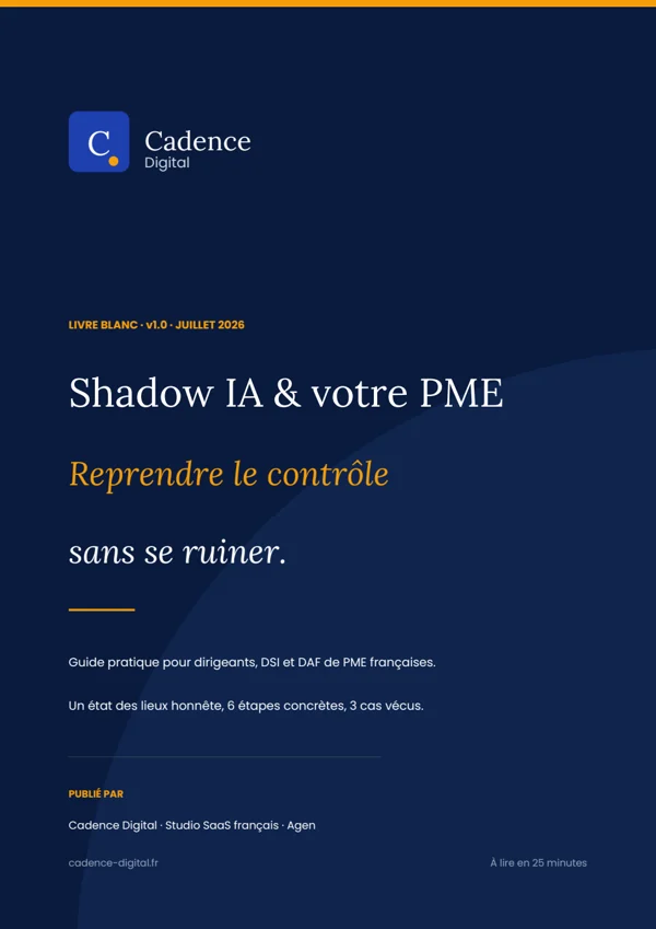 Couverture du livre blanc : Shadow IA & votre PME : reprendre le contrôle sans se ruiner